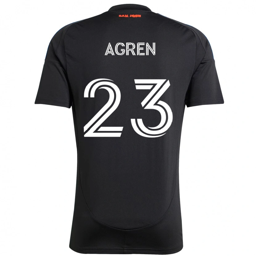 Danxen Kvinder Oskar Agren #23 Hvid Rød Hjemmebane Spillertrøjer 2025/26 Trøje T-Shirt