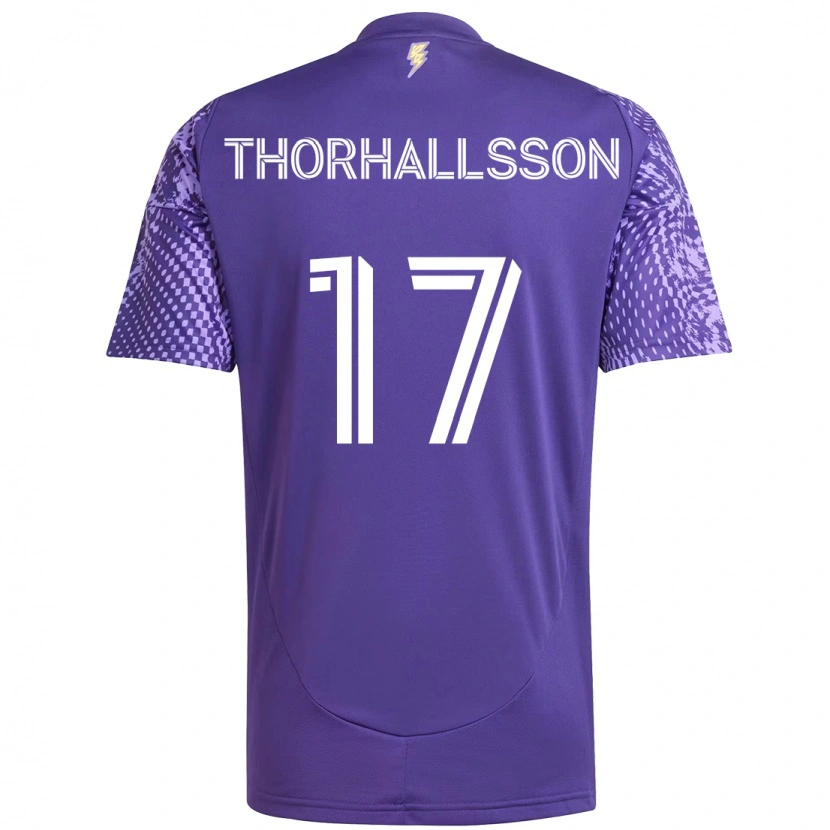 Danxen Kvinder Dagur Dan Thórhallsson #17 Hvid Lilla Hjemmebane Spillertrøjer 2025/26 Trøje T-Shirt