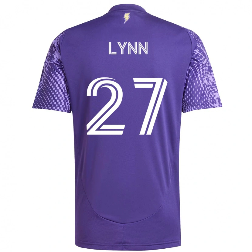 Danxen Kvinder Jack Lynn #27 Hvid Lilla Hjemmebane Spillertrøjer 2025/26 Trøje T-Shirt