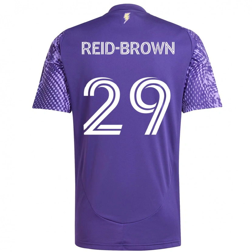 Danxen Kvinder Tahir Reid-Brown #29 Hvid Lilla Hjemmebane Spillertrøjer 2025/26 Trøje T-Shirt