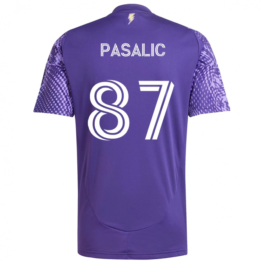 Danxen Kvinder Marco Pasalic #87 Hvid Lilla Hjemmebane Spillertrøjer 2025/26 Trøje T-Shirt