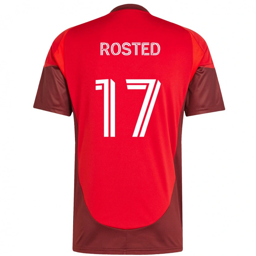 Danxen Kvinder Sigurd Rosted #17 Hvid Rød Hjemmebane Spillertrøjer 2025/26 Trøje T-Shirt