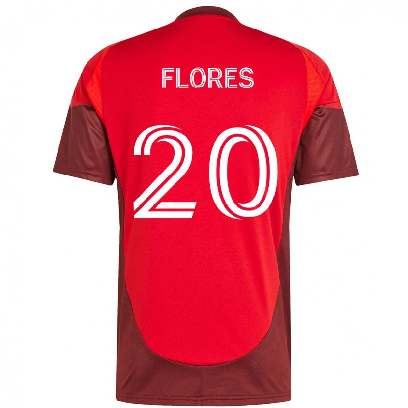 Danxen Kvinder Deybi Flores #20 Hvid Rød Hjemmebane Spillertrøjer 2025/26 Trøje T-Shirt