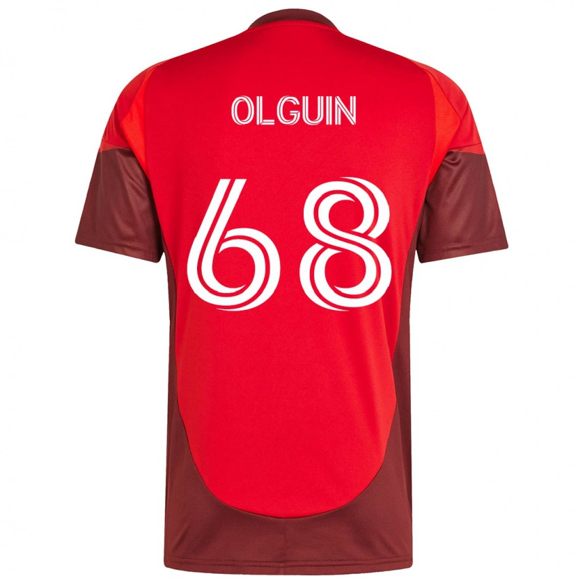 Danxen Kvinder Lucas Olguin #68 Hvid Rød Hjemmebane Spillertrøjer 2025/26 Trøje T-Shirt