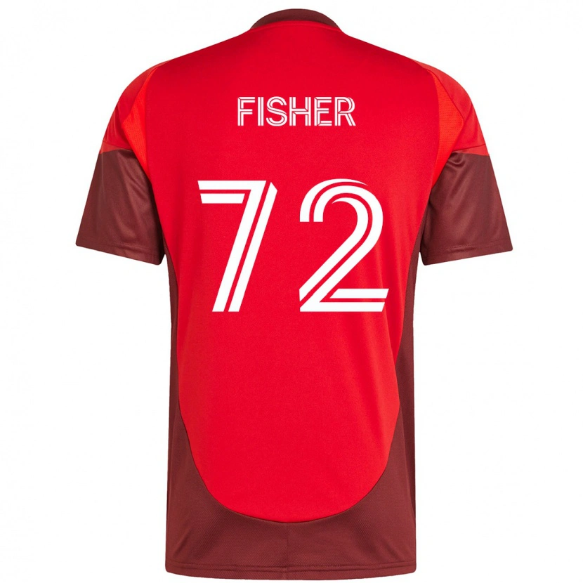 Danxen Kvinder Mark Fisher #72 Rød Hvid Hjemmebane Spillertrøjer 2025/26 Trøje T-Shirt
