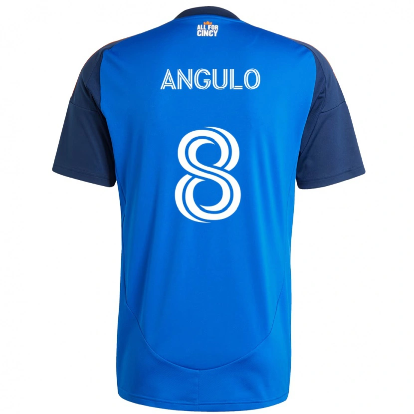 Danxen Kvinder Marco Angulo #8 Hvid Blå Orange Hjemmebane Spillertrøjer 2025/26 Trøje T-Shirt