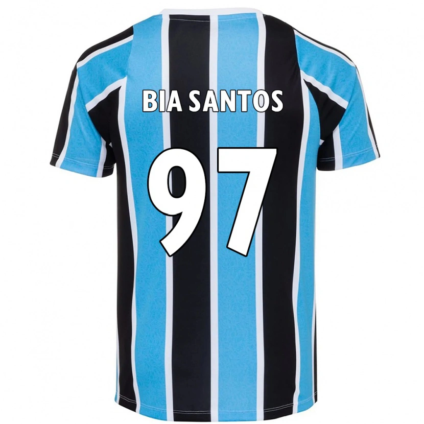 Danxen Kvinder Bia Santos #97 Hvid Blå Hjemmebane Spillertrøjer 2025/26 Trøje T-Shirt