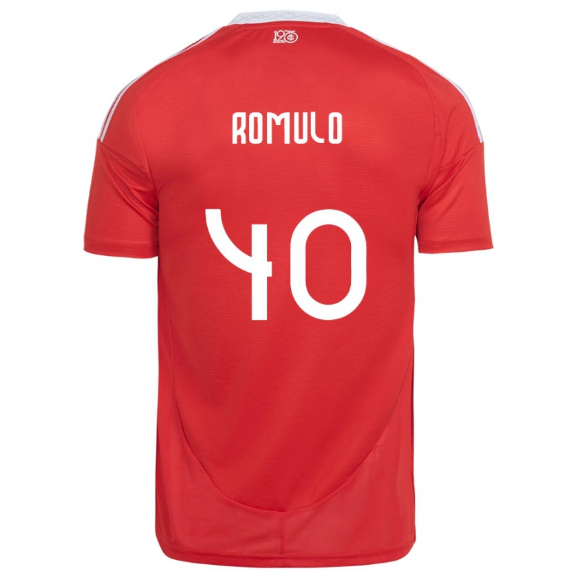 Danxen Kvinder Rômulo #40 Hvid Rød Hjemmebane Spillertrøjer 2025/26 Trøje T-Shirt