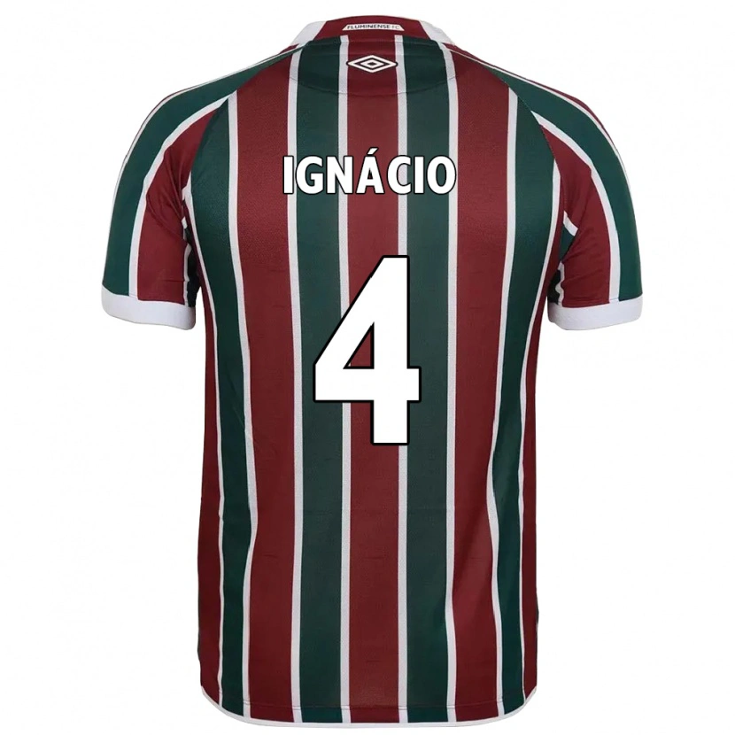 Danxen Kvinder Ignácio #4 Hvid Grøn Maroon Hjemmebane Spillertrøjer 2025/26 Trøje T-Shirt