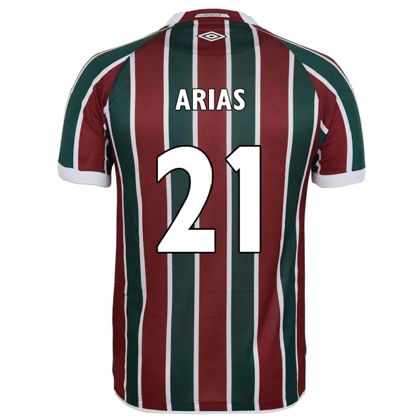 Danxen Kvinder Jhon Arias #21 Hvid Grøn Maroon Hjemmebane Spillertrøjer 2025/26 Trøje T-Shirt