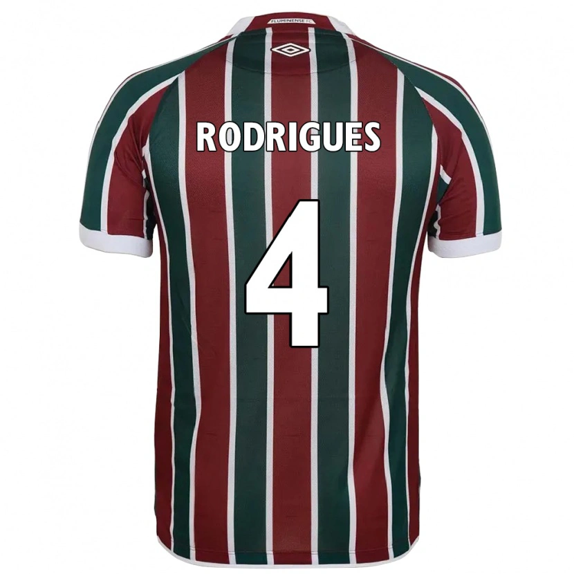 Danxen Kvinder Nath Rodrigues #4 Hvid Grøn Maroon Hjemmebane Spillertrøjer 2025/26 Trøje T-Shirt
