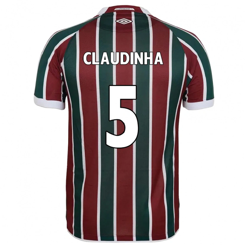 Danxen Kvinder Claudinha #5 Hvid Grøn Maroon Hjemmebane Spillertrøjer 2025/26 Trøje T-Shirt