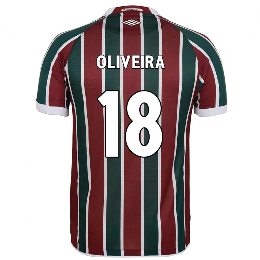 Danxen Kvinder Camila Oliveira #18 Hvid Grøn Maroon Hjemmebane Spillertrøjer 2025/26 Trøje T-Shirt