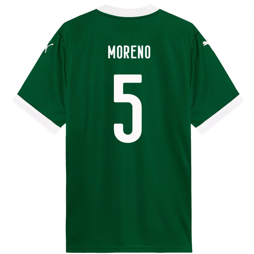 Danxen Kvinder Aníbal Moreno #5 Hvid Grøn Hjemmebane Spillertrøjer 2025/26 Trøje T-Shirt