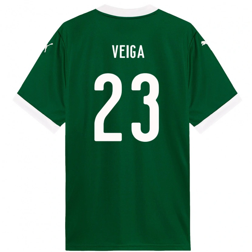 Danxen Kvinder Raphael Veiga #23 Hvid Grøn Hjemmebane Spillertrøjer 2025/26 Trøje T-Shirt