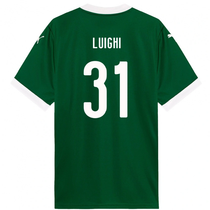 Danxen Kvinder Luighi #31 Hvid Grøn Hjemmebane Spillertrøjer 2025/26 Trøje T-Shirt