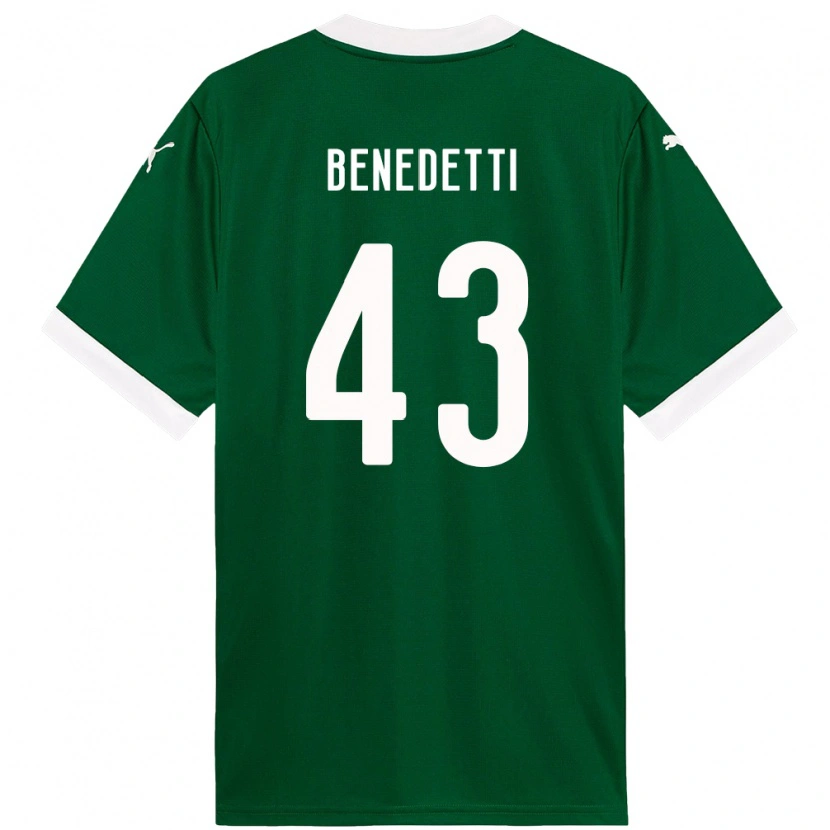 Danxen Kvinder Luis Benedetti #43 Hvid Grøn Hjemmebane Spillertrøjer 2025/26 Trøje T-Shirt
