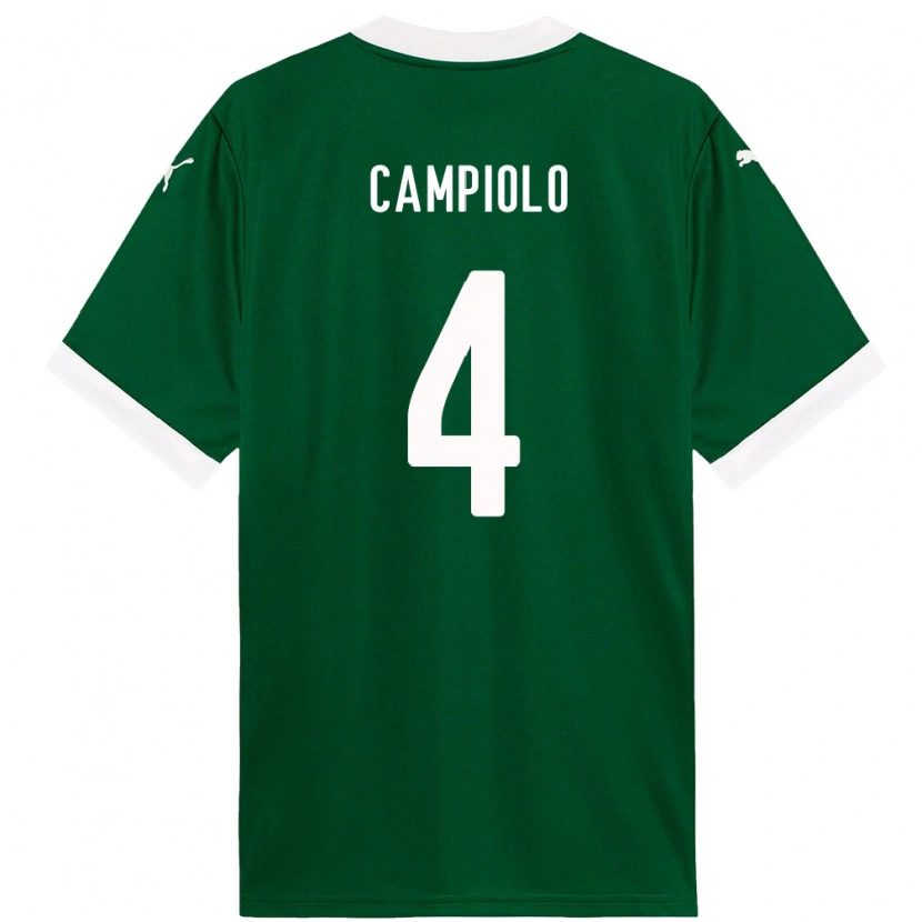 Danxen Kvinder Giovanna Campiolo #4 Hvid Grøn Hjemmebane Spillertrøjer 2025/26 Trøje T-Shirt