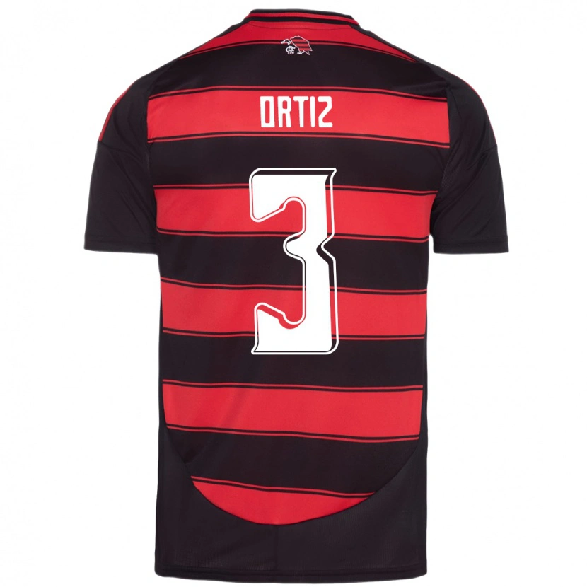 Danxen Kvinder Léo Ortiz #3 Hvid Rød Hjemmebane Spillertrøjer 2025/26 Trøje T-Shirt
