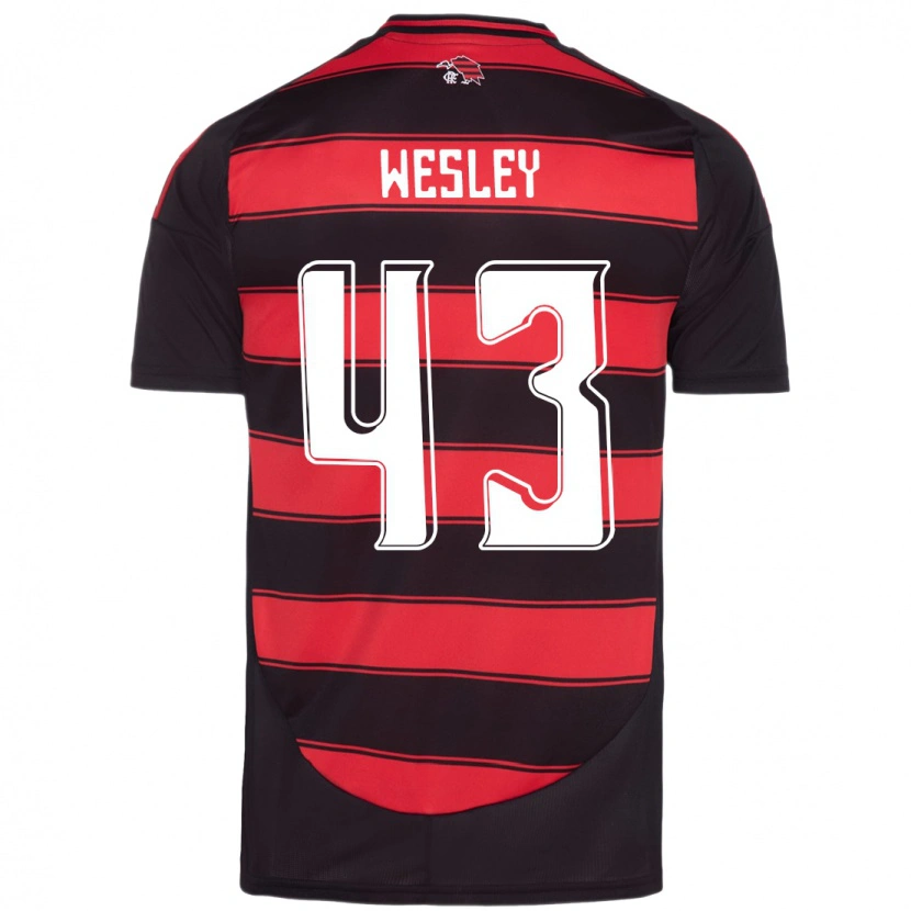 Danxen Kvinder Wesley #43 Hvid Rød Hjemmebane Spillertrøjer 2025/26 Trøje T-Shirt