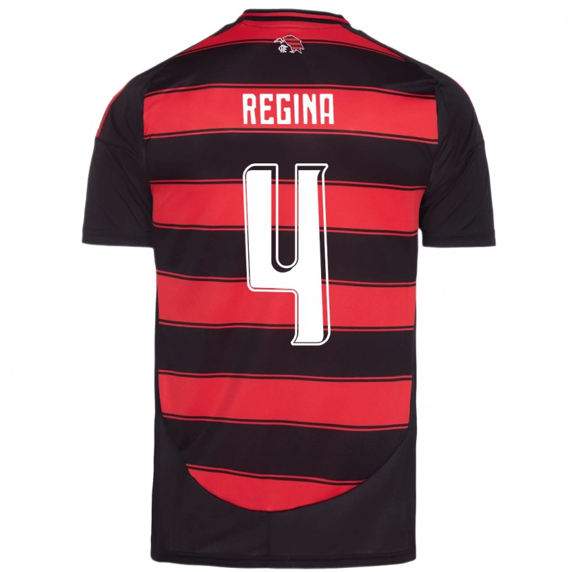 Danxen Kvinder Thaís Regina #4 Hvid Rød Hjemmebane Spillertrøjer 2025/26 Trøje T-Shirt