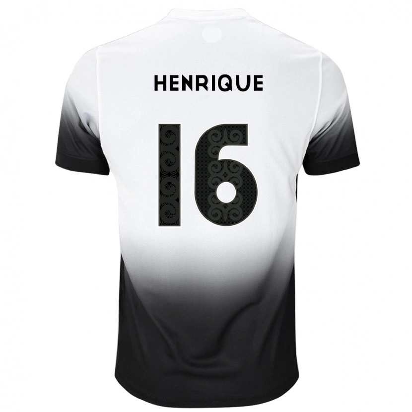 Danxen Kvinder Pedro Henrique #16 Hvid Sort Hjemmebane Spillertrøjer 2025/26 Trøje T-Shirt