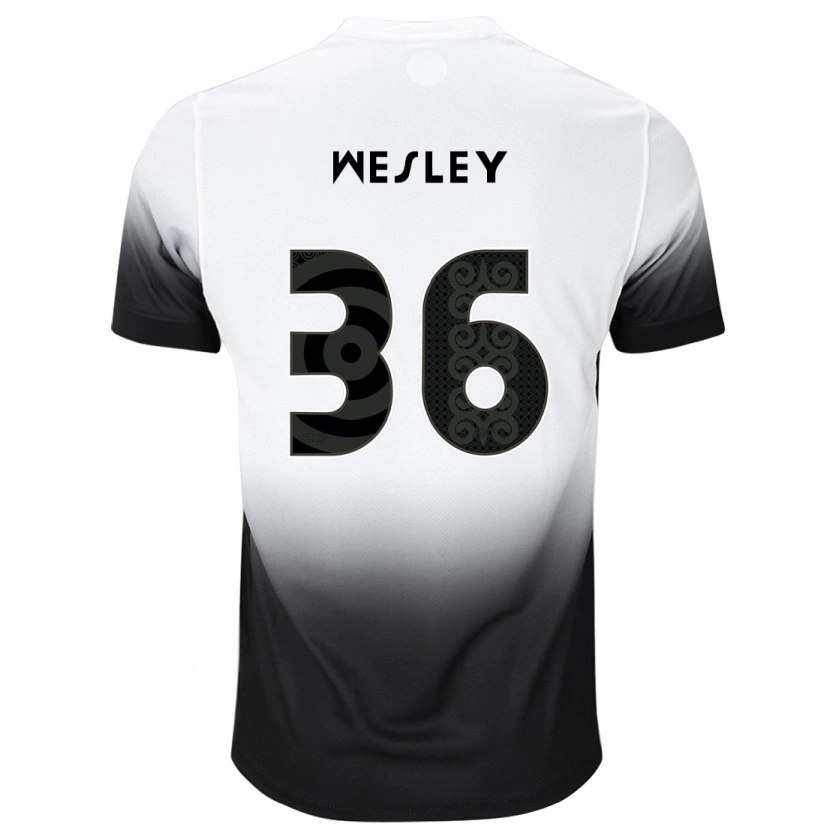 Danxen Kvinder Wesley #36 Sort Hvid Hjemmebane Spillertrøjer 2025/26 Trøje T-Shirt