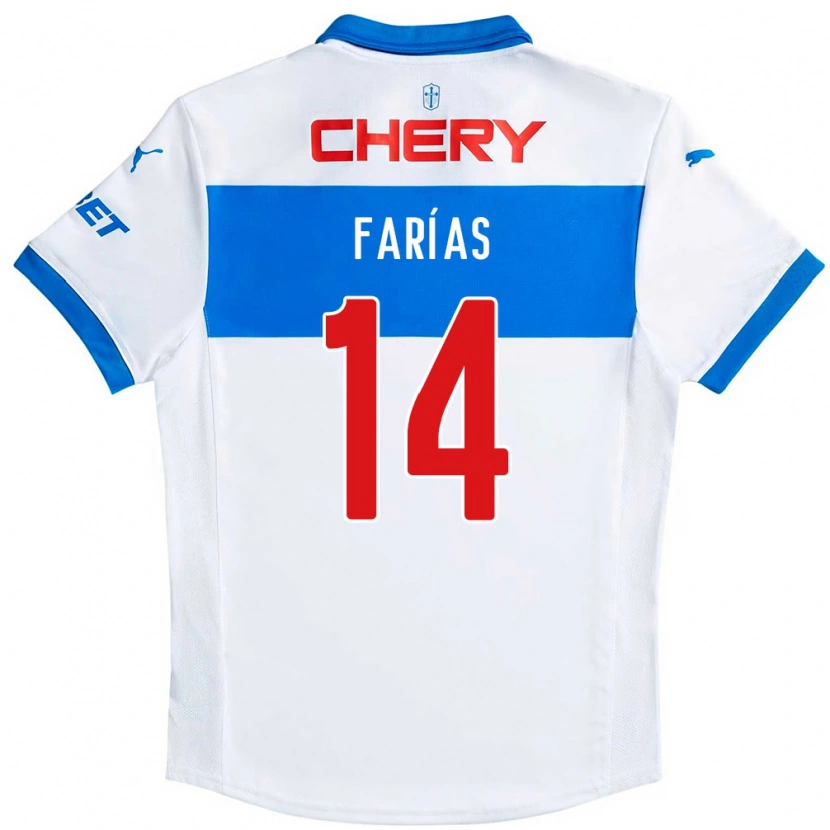 Danxen Kvinder Agustín Farías #14 Royal Blå Hvid Hjemmebane Spillertrøjer 2025/26 Trøje T-Shirt