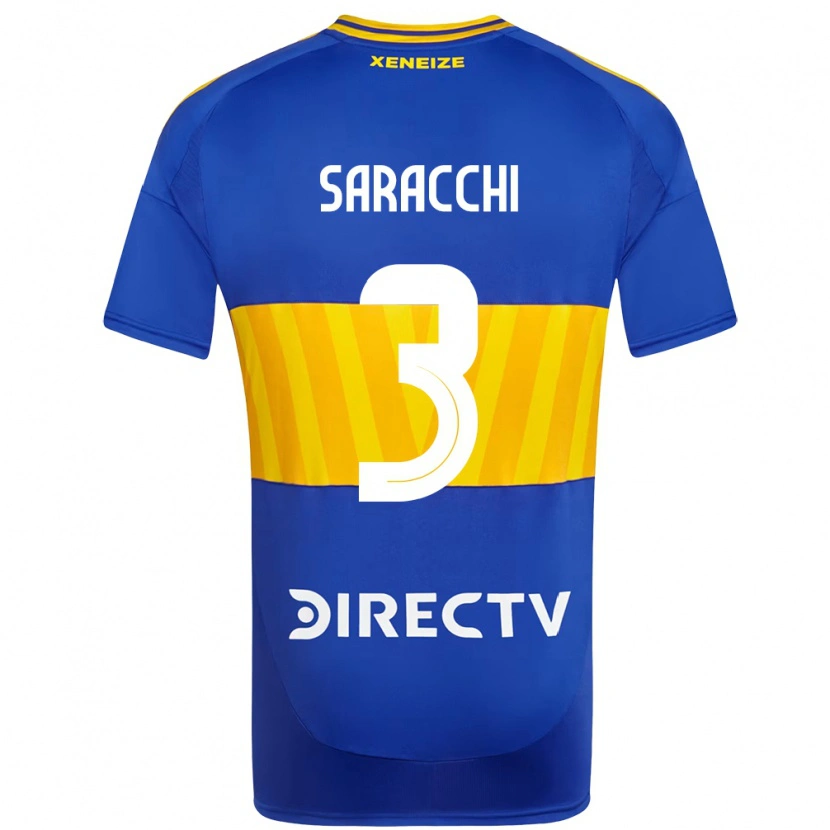 Danxen Kvinder Marcelo Saracchi #3 Hvid Blå Hjemmebane Spillertrøjer 2025/26 Trøje T-Shirt
