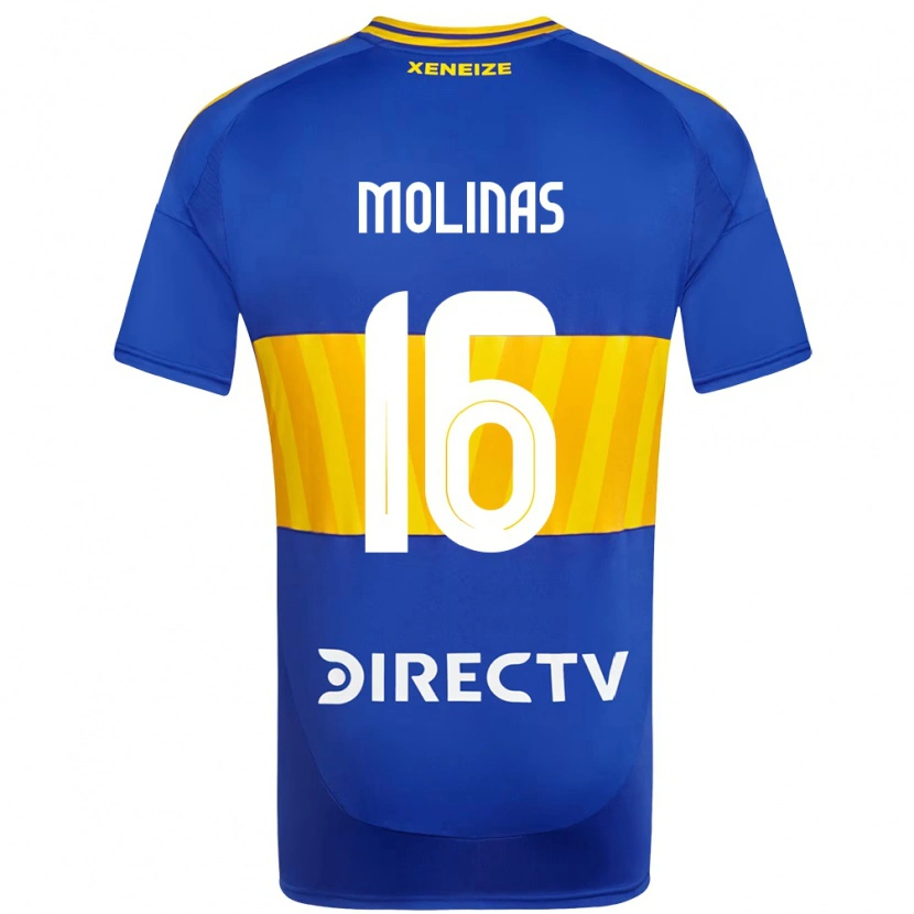 Danxen Kvinder Aaron Molinas #16 Hvid Blå Hjemmebane Spillertrøjer 2025/26 Trøje T-Shirt