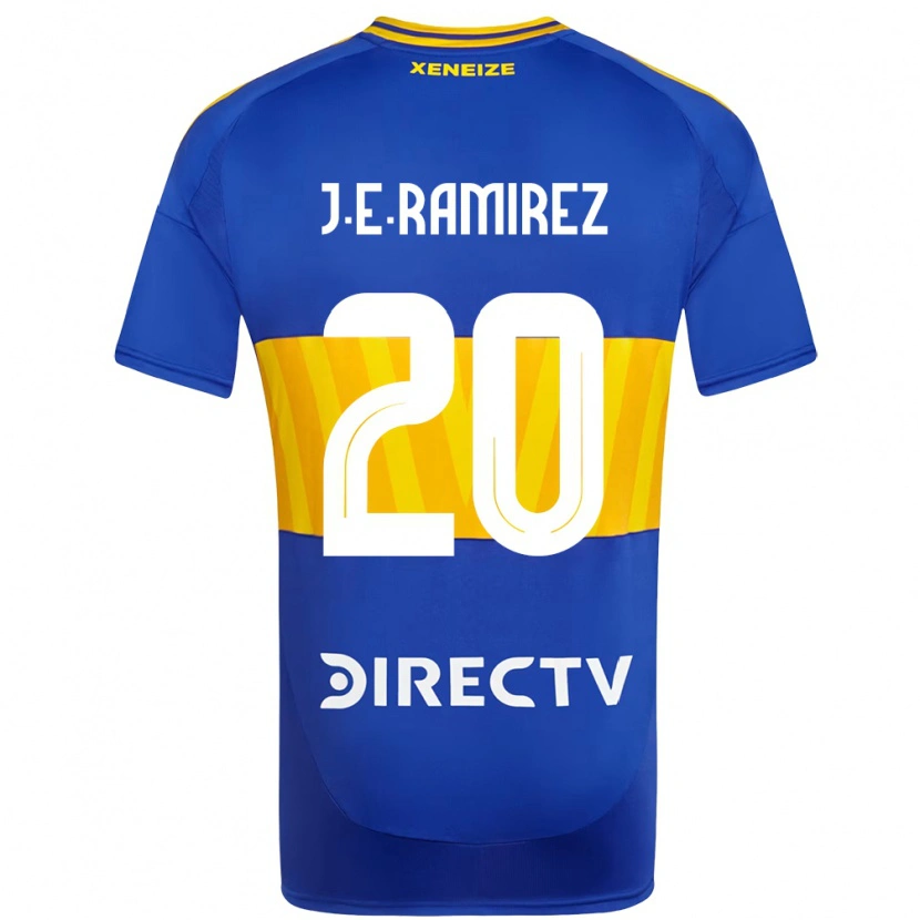 Danxen Kvinder Juan Edgardo Ramirez #20 Hvid Blå Hjemmebane Spillertrøjer 2025/26 Trøje T-Shirt
