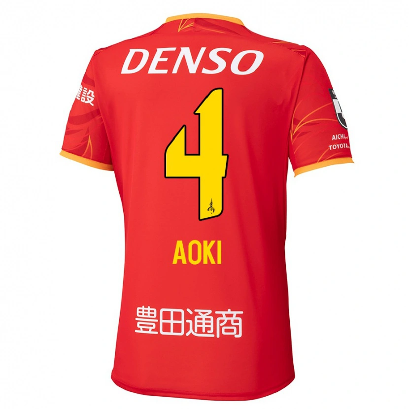 Danxen Kvinder Masamune Aoki #4 Hvid Rød Hjemmebane Spillertrøjer 2025/26 Trøje T-Shirt