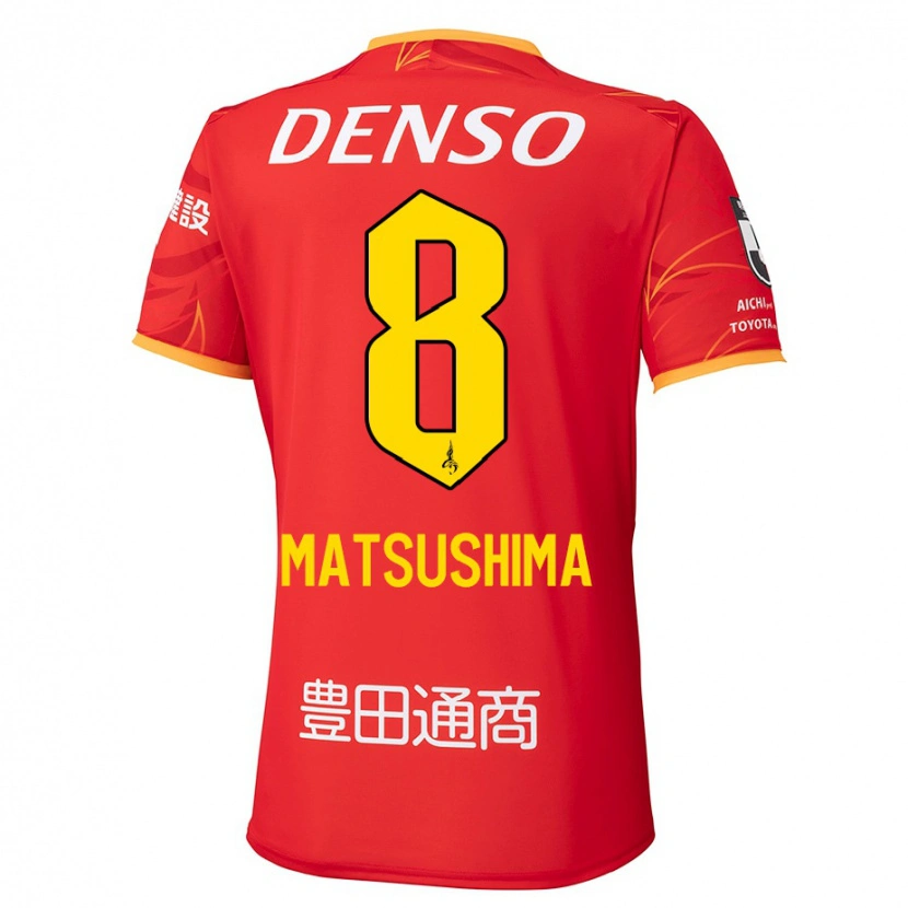 Danxen Kvinder Kosei Matsushima #8 Hvid Rød Hjemmebane Spillertrøjer 2025/26 Trøje T-Shirt