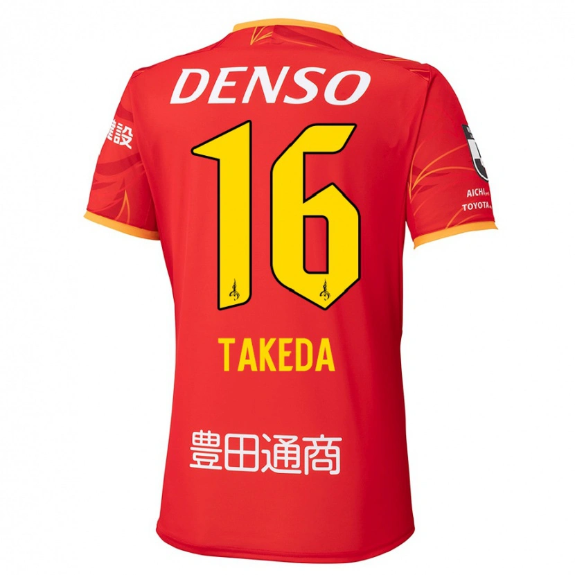 Danxen Kvinder Yohei Takeda #16 Hvid Rød Hjemmebane Spillertrøjer 2025/26 Trøje T-Shirt
