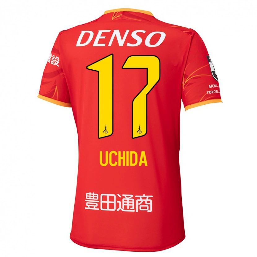 Danxen Kvinder Takuya Uchida #17 Hvid Rød Hjemmebane Spillertrøjer 2025/26 Trøje T-Shirt