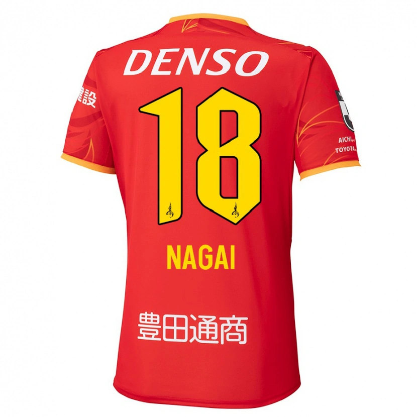 Danxen Kvinder Kensuke Nagai #18 Hvid Rød Hjemmebane Spillertrøjer 2025/26 Trøje T-Shirt