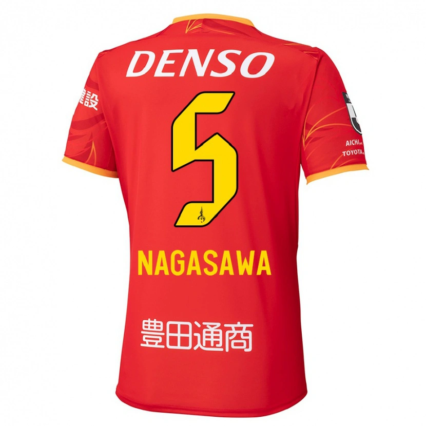 Danxen Kvinder Kazuki Nagasawa #5 Hvid Rød Hjemmebane Spillertrøjer 2025/26 Trøje T-Shirt