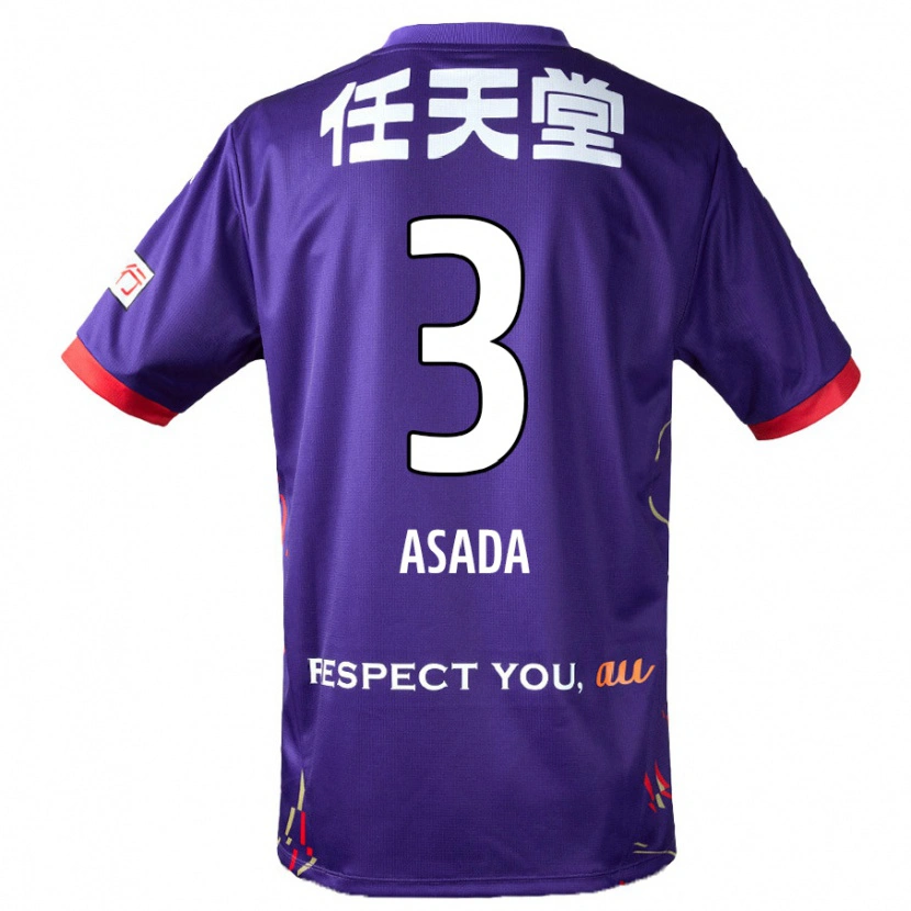 Danxen Kvinder Shogo Asada #3 Hvid Lilla Sort Hjemmebane Spillertrøjer 2025/26 Trøje T-Shirt