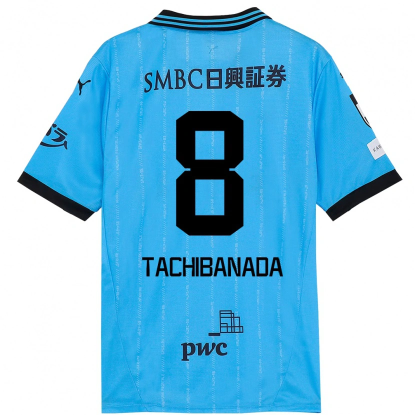 Danxen Kvinder Kento Tachibanada #8 Hvid Himmelblå Hjemmebane Spillertrøjer 2025/26 Trøje T-Shirt