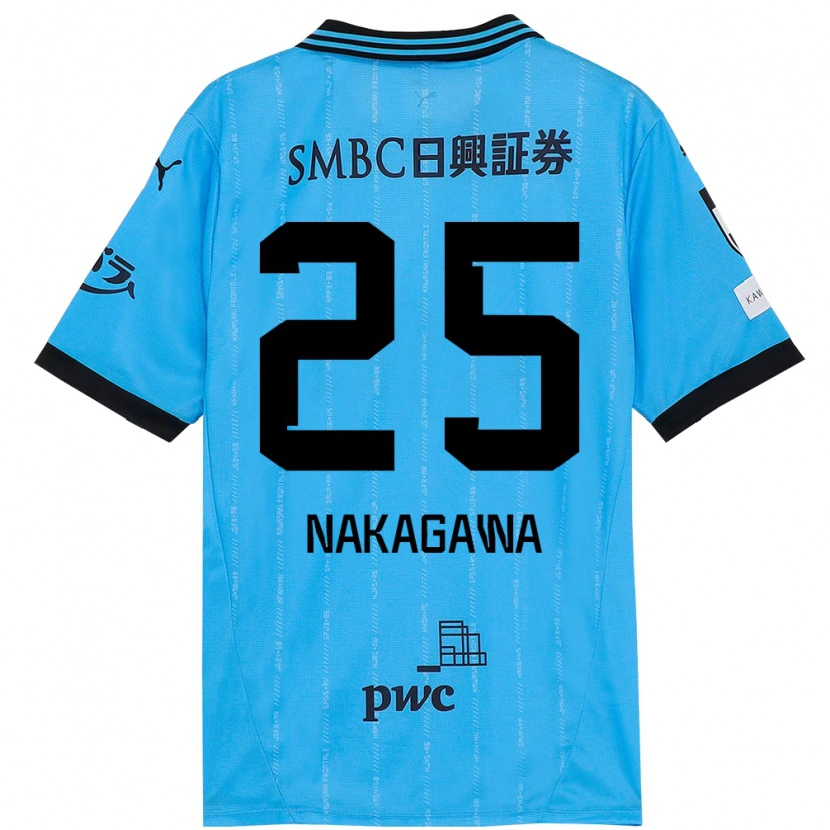Danxen Kvinder Shin Nakagawa #25 Hvid Himmelblå Hjemmebane Spillertrøjer 2025/26 Trøje T-Shirt