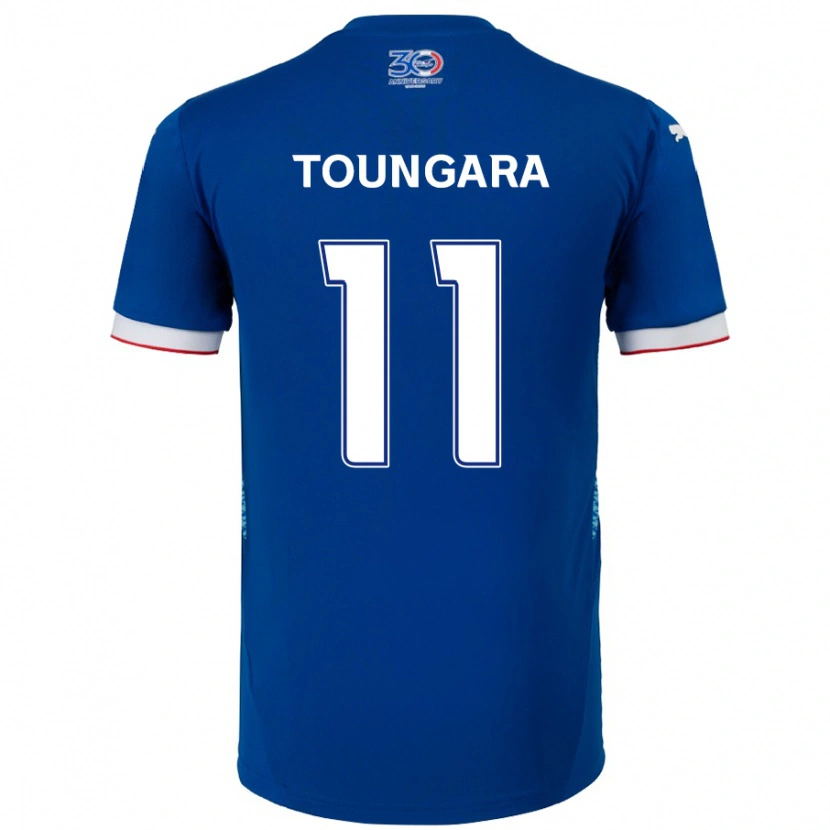 Danxen Kvinder Aboubacar Toungara #11 Hvid Royal Blå Hjemmebane Spillertrøjer 2025/26 Trøje T-Shirt