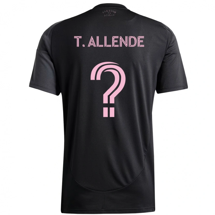 Danxen Kvinder Tadeo Allende #0 Pink Sort Udebane Spillertrøjer 2025/26 Trøje T-Shirt
