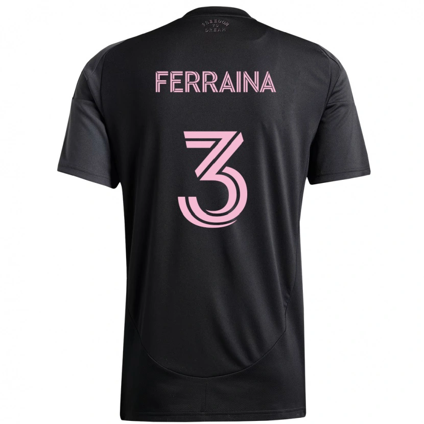 Danxen Kvinder Giovanni Ferraina #3 Pink Sort Udebane Spillertrøjer 2025/26 Trøje T-Shirt