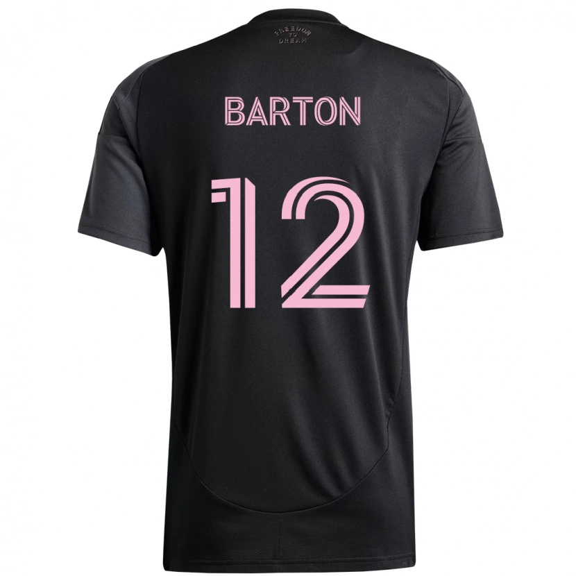 Danxen Kvinder Tye Barton #12 Pink Sort Udebane Spillertrøjer 2025/26 Trøje T-Shirt