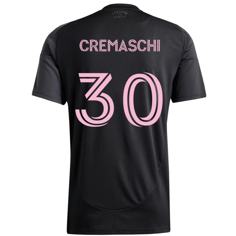 Danxen Kvinder Benja Cremaschi #30 Pink Sort Udebane Spillertrøjer 2025/26 Trøje T-Shirt