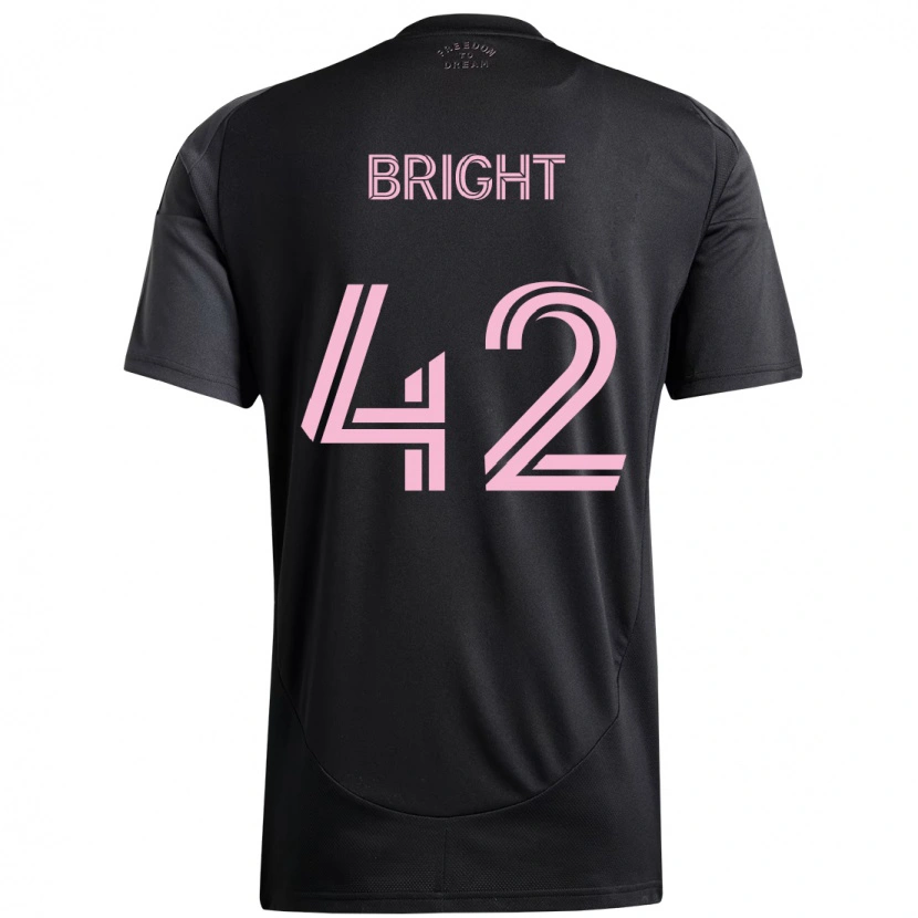 Danxen Kvinder Yannick Bright #42 Sort Pink Udebane Spillertrøjer 2025/26 Trøje T-Shirt