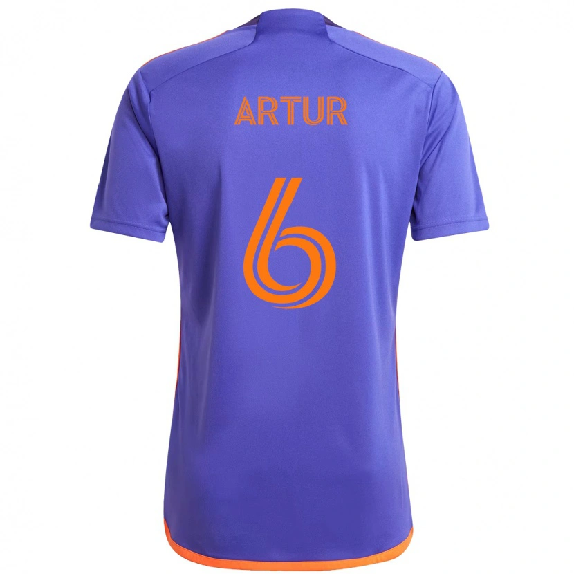 Danxen Kvinder Artur #6 Orange Hvid Udebane Spillertrøjer 2025/26 Trøje T-Shirt