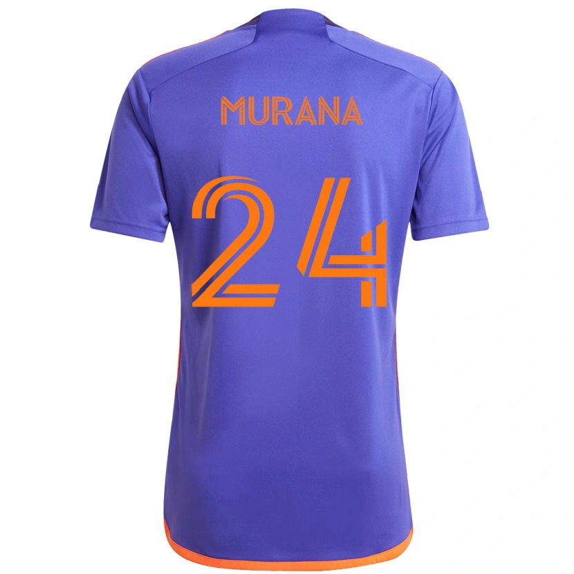 Danxen Kvinder Mujeeb Murana #24 Orange Hvid Udebane Spillertrøjer 2025/26 Trøje T-Shirt