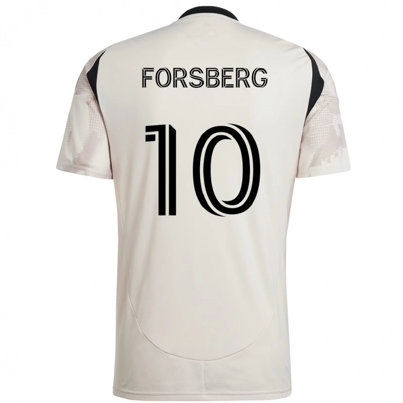 Danxen Kvinder Emil Forsberg #10 Rød Sort Udebane Spillertrøjer 2025/26 Trøje T-Shirt