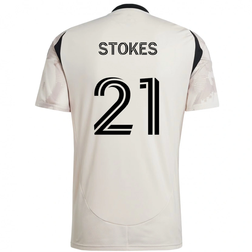 Danxen Kvinder Aidan Stokes #21 Rød Sort Udebane Spillertrøjer 2025/26 Trøje T-Shirt